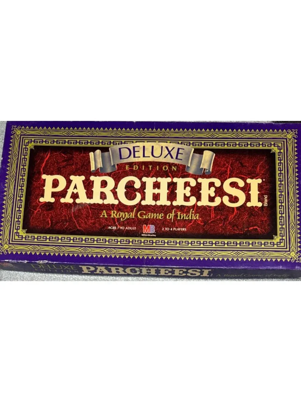 Vintage Parcheesi Deluxe Edition 1989 Milton Bradley Royal Board Game of India